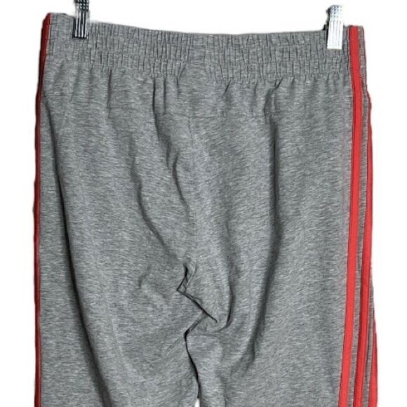 Adidas Pants Womens Medium Gray Pink Three Stripe Jogger Track Pant Athleisure - Picture 4 of 7